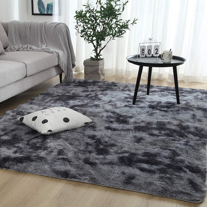 XL Comfortable Shag Rug (300 x 200, Charcoal & Grey)