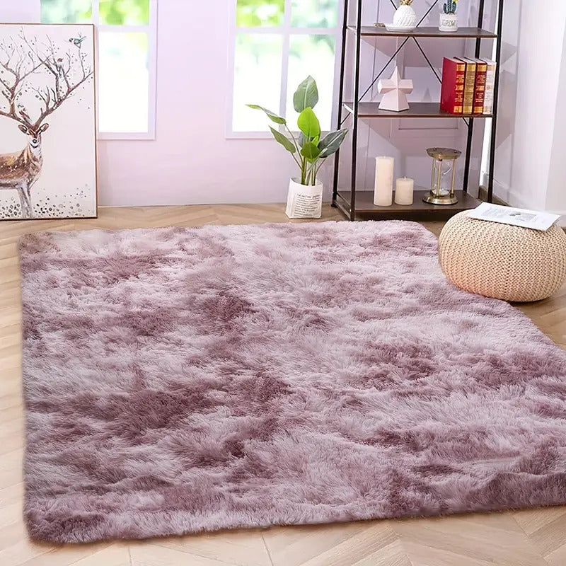 Luxe Bedroom/Living Room Comfortable Shag Rug (Plum, 200 x 140)