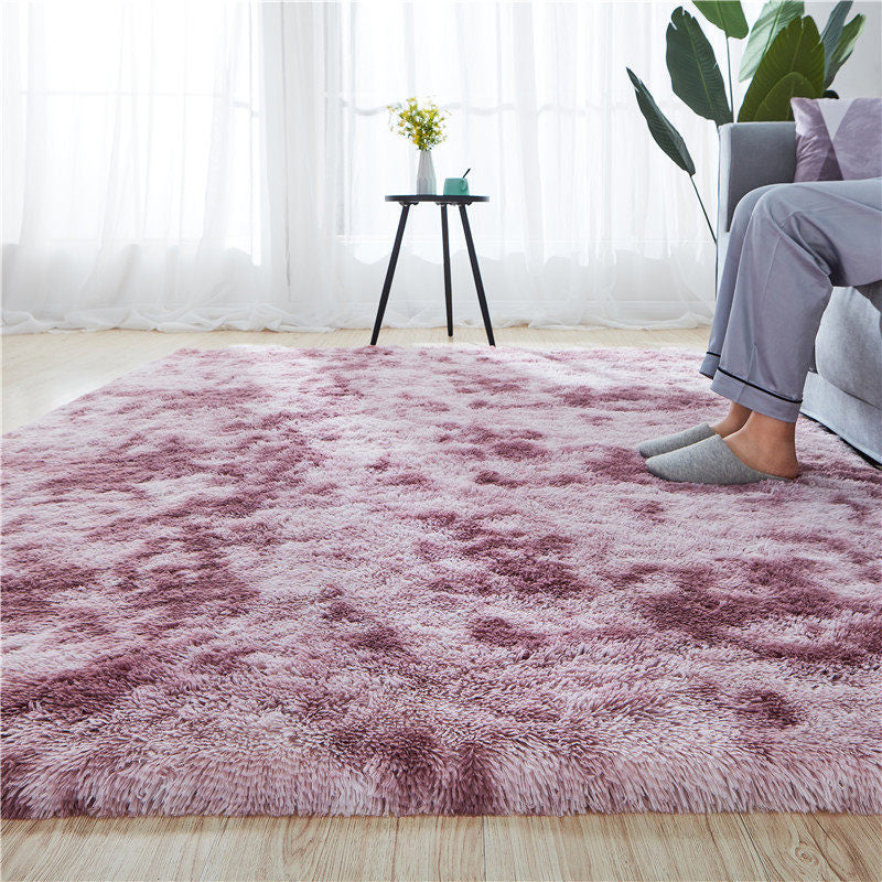 Luxe Bedroom/Living Room Comfortable Shag Rug (Plum, 200 x 140)