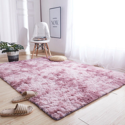 Luxe Bedroom/Living Room Comfortable Shag Rug (Plum, 200 x 140)