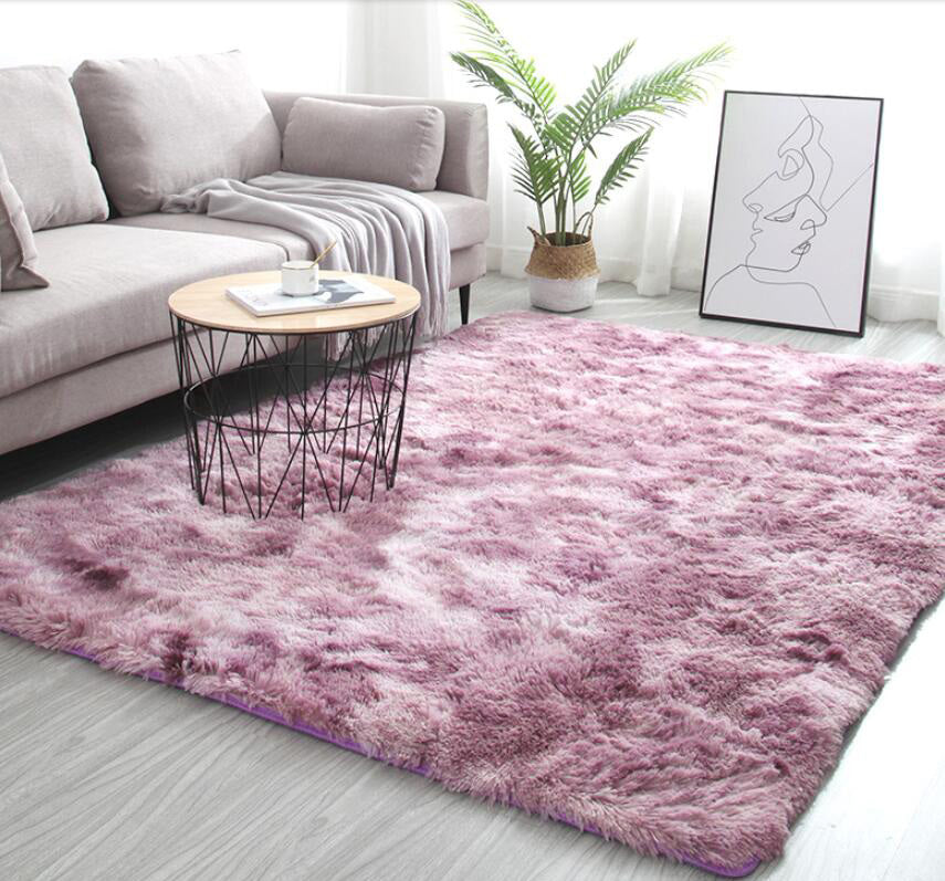 Luxe Bedroom/Living Room Comfortable Shag Rug (Plum, 200 x 140)