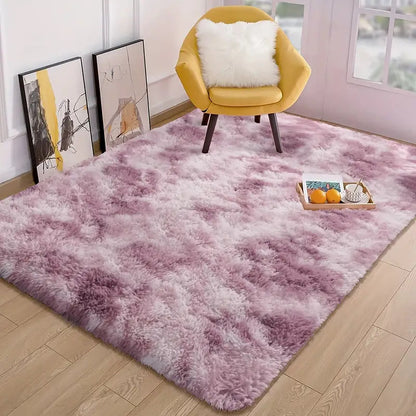 Luxe Bedroom/Living Room Comfortable Shag Rug (Plum, 200 x 140)