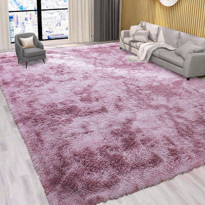 4m Extra Large Soft Shag Rug Carpet Mat (Plum, 400 x 200)