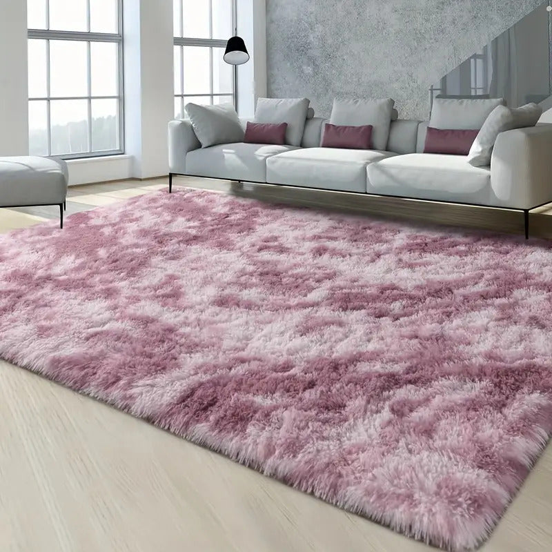 4m Extra Large Soft Shag Rug Carpet Mat (Plum, 400 x 200)