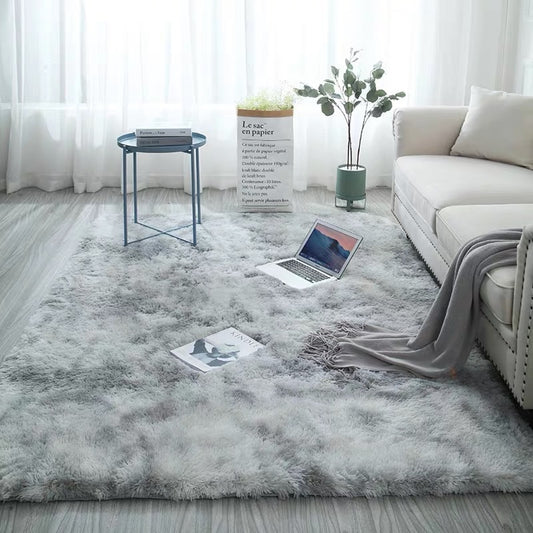 Luxe Bedroom/Living Room Comfortable Shag Rug (200 x 140, Platinum)