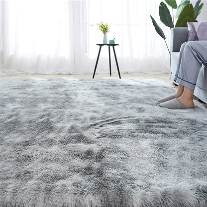 Luxe Bedroom/Living Room Comfortable Shag Rug (200 x 140, Platinum)