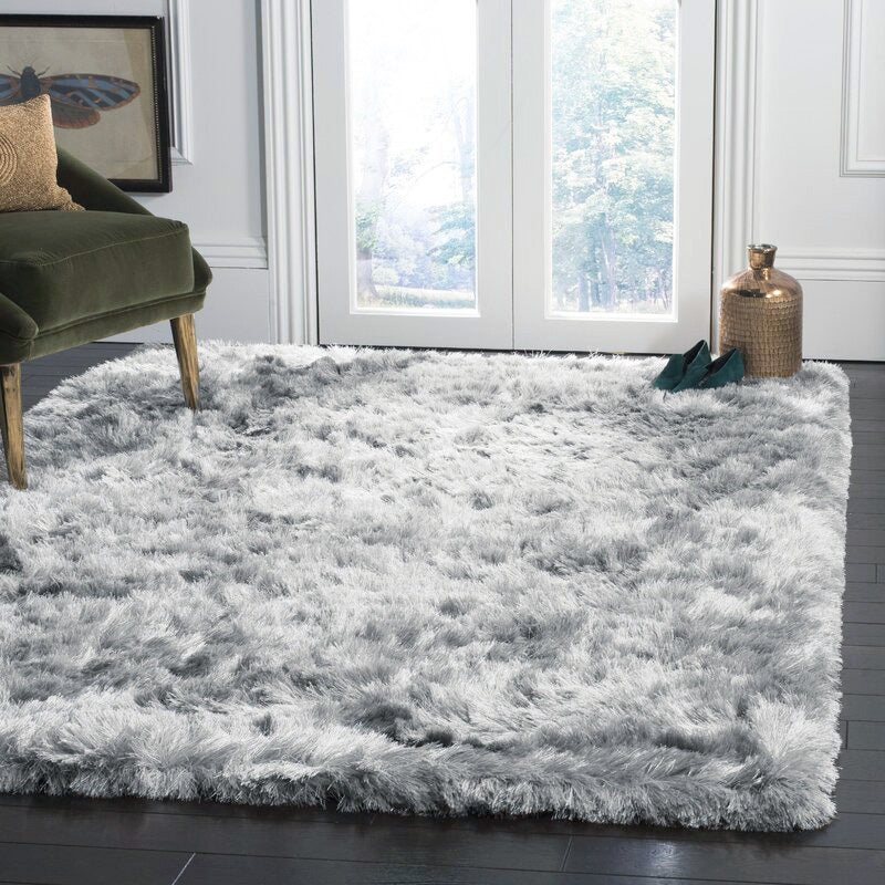 Luxe Bedroom/Living Room Comfortable Shag Rug (200 x 140, Platinum)