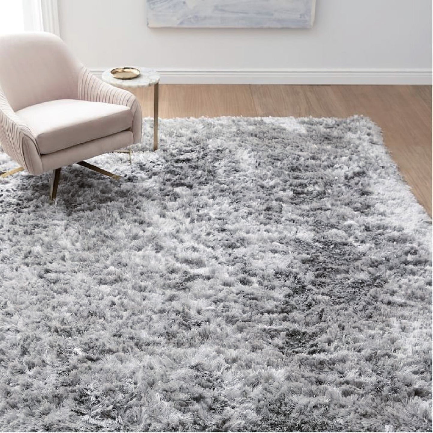 XL Comfortable Shag Rug (300 x 200, Platinum)