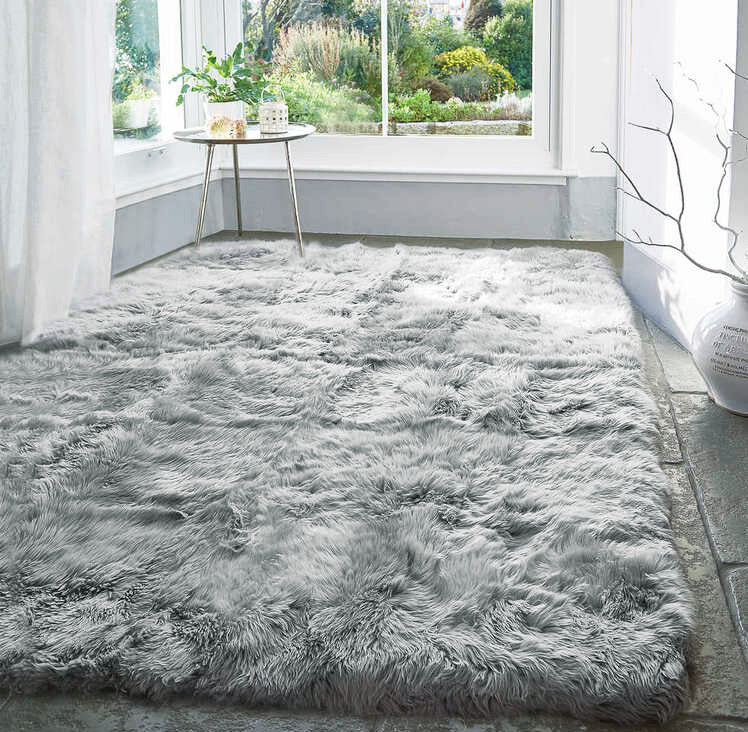 XL Comfortable Shag Rug (300 x 200, Platinum)