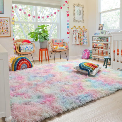 Rainbow Dream Bedroom/Living Room Comfortable Shag Rug (200 x 140)