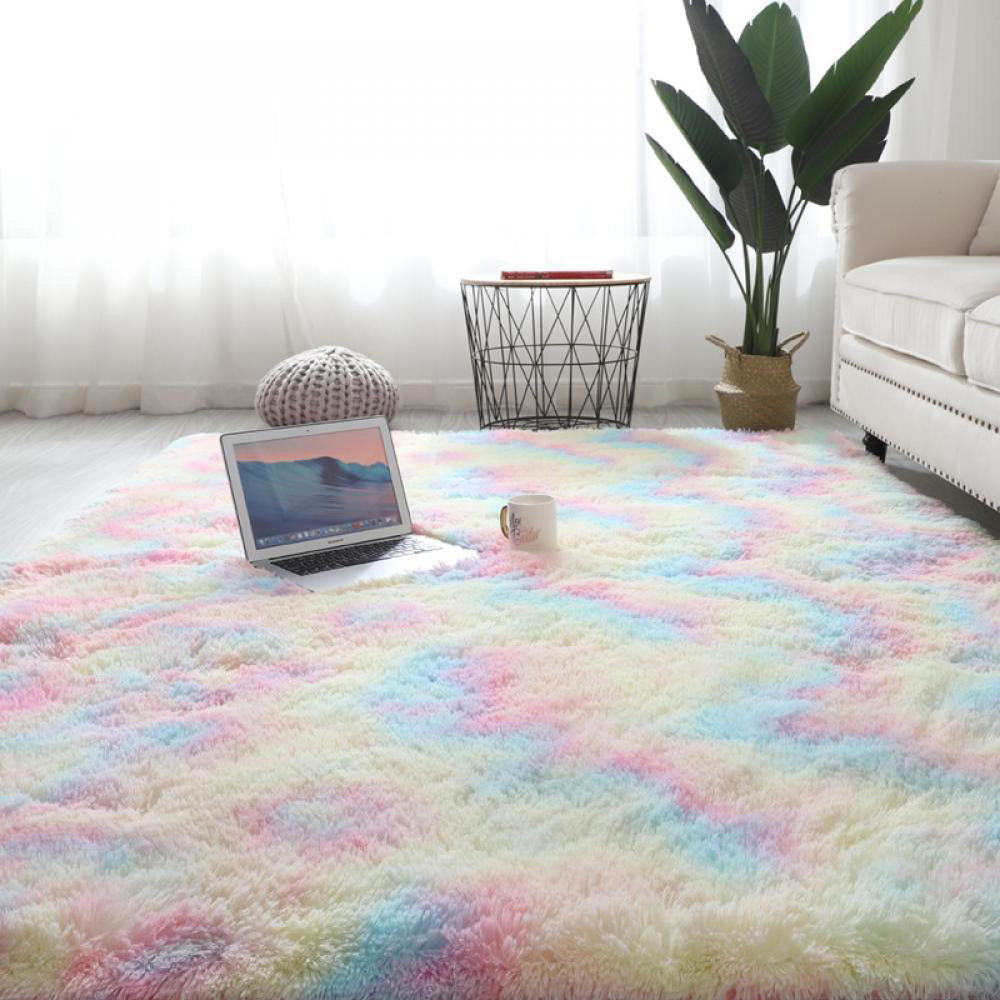 Rainbow Dream Bedroom/Living Room Comfortable Shag Rug (200 x 140)