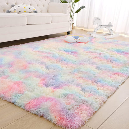 Rainbow Dream Bedroom/Living Room Comfortable Shag Rug (200 x 140)