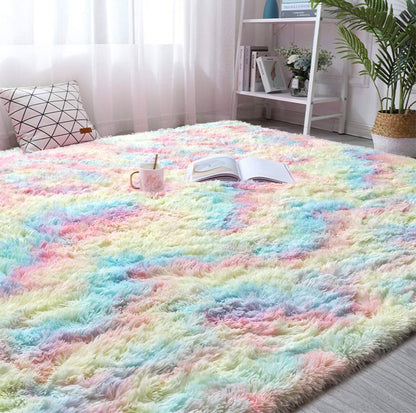 Rainbow Dream Bedroom/Living Room Comfortable Shag Rug (200 x 140)