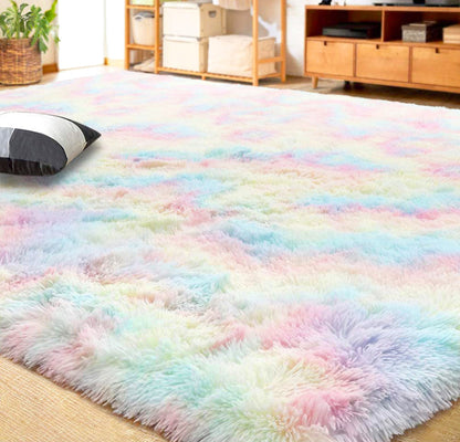 XL Rainbow Dream Comfortable Shag Rug (300 x 200)