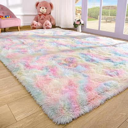 XL Rainbow Dream Comfortable Shag Rug (300 x 200)