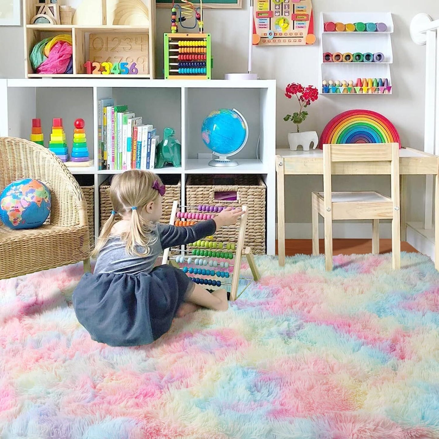 XL Rainbow Dream Comfortable Shag Rug (300 x 200)