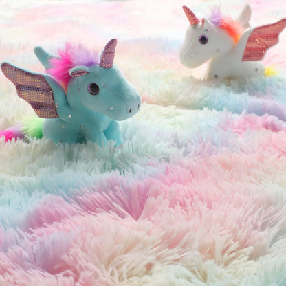 4m Extra Large Soft Rainbow Dream Comfortable Shag Rug (400 x 200)