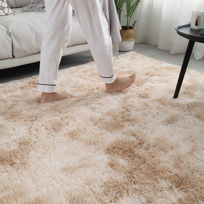 Large Comfortable Soft Shag Rug (230 x 160, Tan)