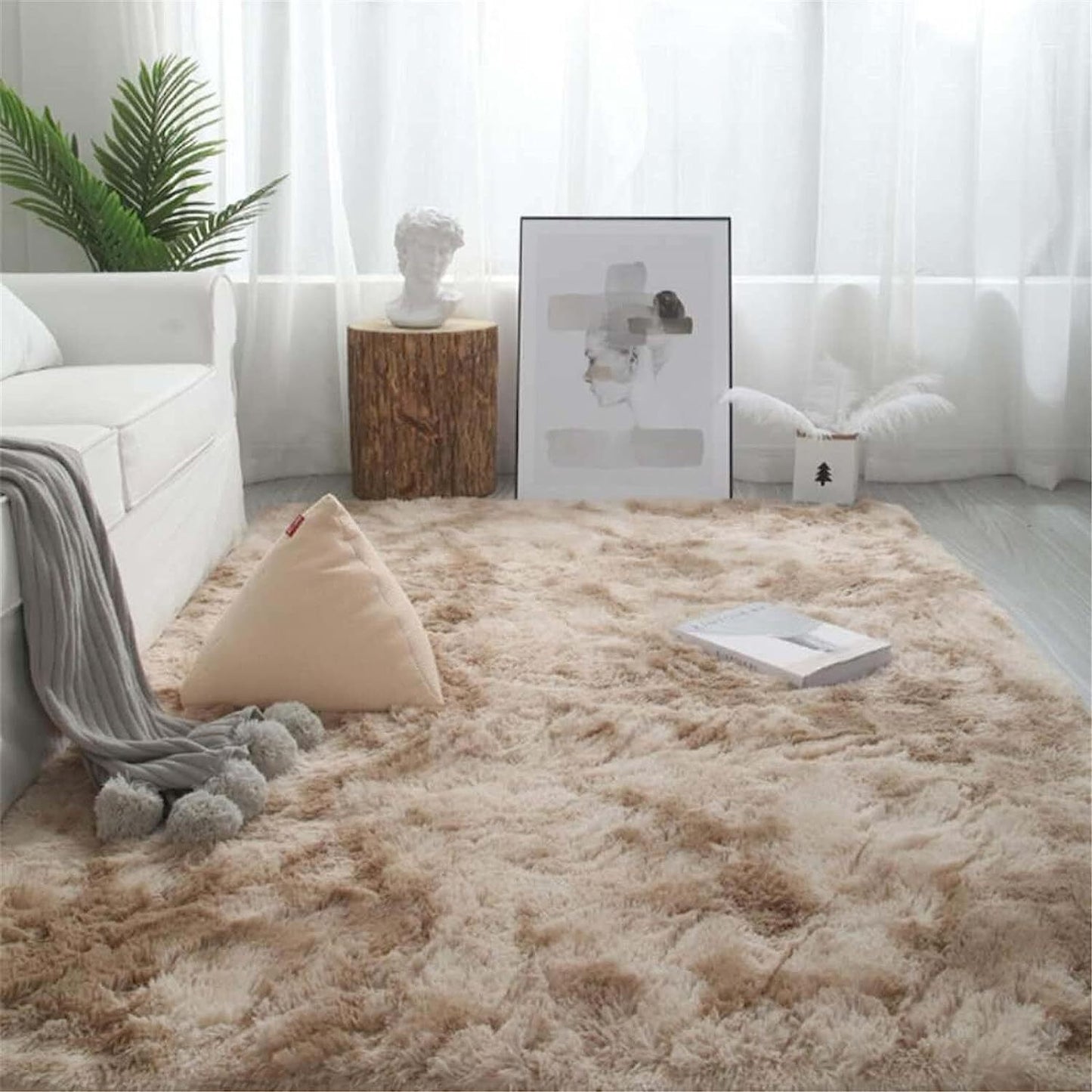 XL Comfortable Shag Rug (300 x 200, Tan)