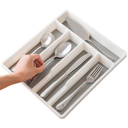 5-Compartment Cutlery Utensils Holder Storage Box Silverware Tray Drawer Organizer