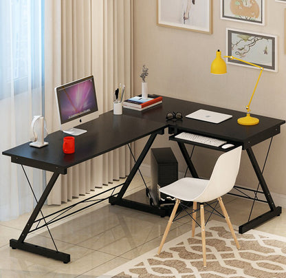 Oracle Corner Computer Desk Office Double Workstation (Black)