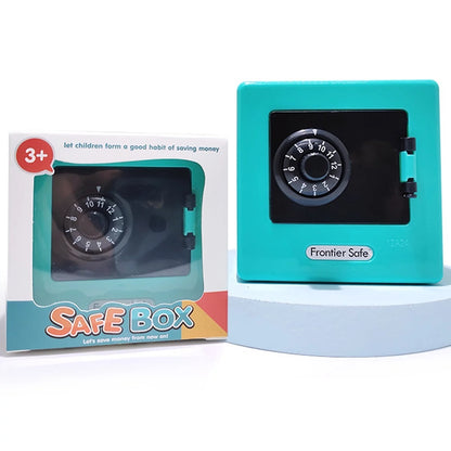 Mini Piggy Bank Combination Lock Safe Deposit Money Box (Aqua)