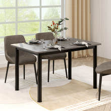 Heritage Industrial Wood & Metal Dining Table 100cm