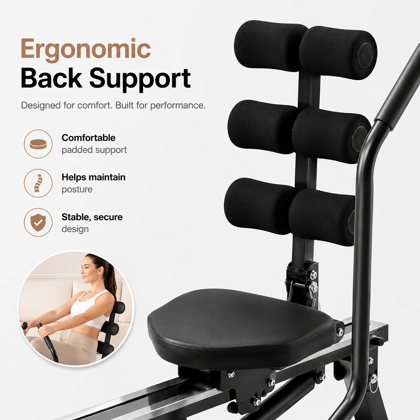 Fitplus Hydraulic Rowing Machine Home Gym Rower Fitness Trainer