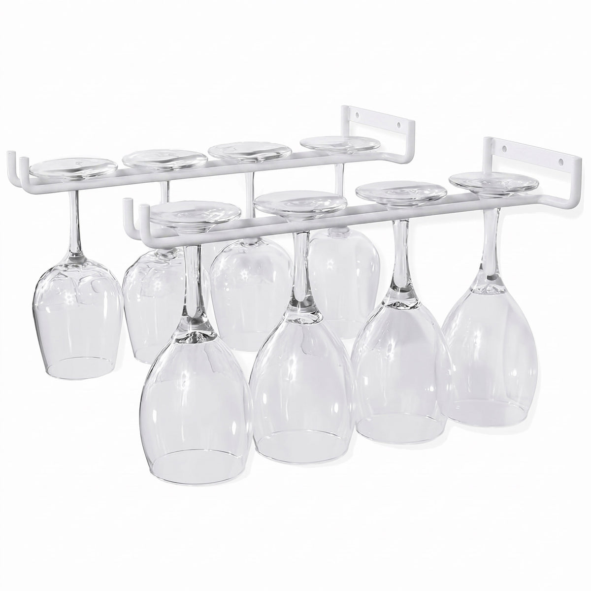 2 x Wine Glass Hanger Rack Kitchen Bar Stemware Metal Storage Organise