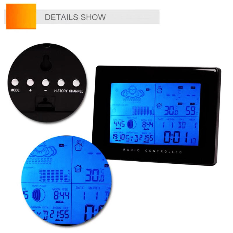 Multi-function Wireless Weather Station Barometer with Outdoor Remote Sensor