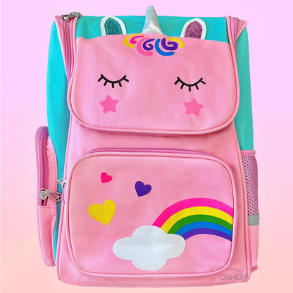 Cute Unicorn Backpack School Bag Girl's Pink Shoulder Bag