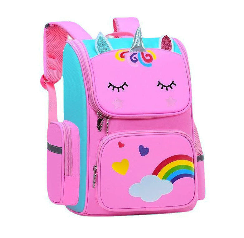 Cute Unicorn Backpack School Bag Girl's Pink Shoulder Bag