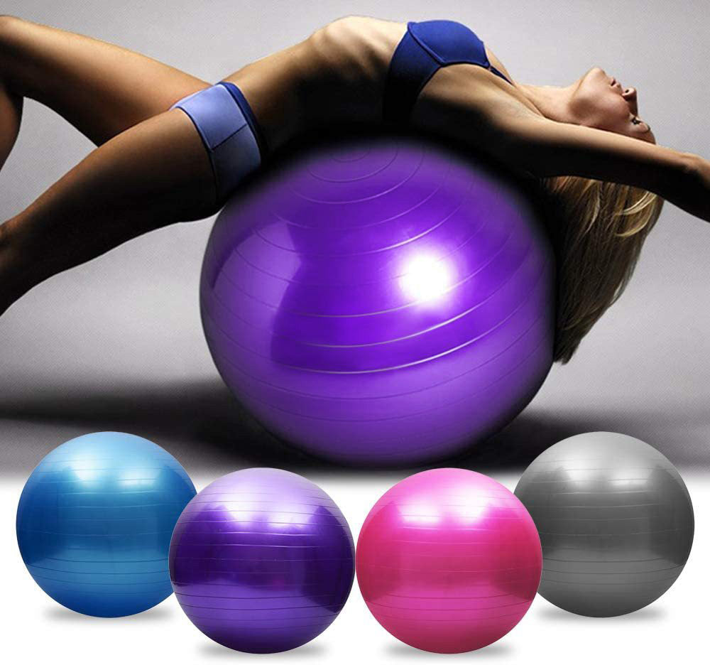 Professional Yoga Exercise Gym Ball (45cm, Purple)