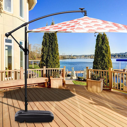 Outdoor Umbrella Stand Sand/Water Filled Cantilever Base Holder