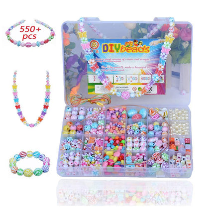 550 x DIY Creative Beads Charms Jewellery Making Arts Crafts Kit Supplies for Bracelets Necklaces