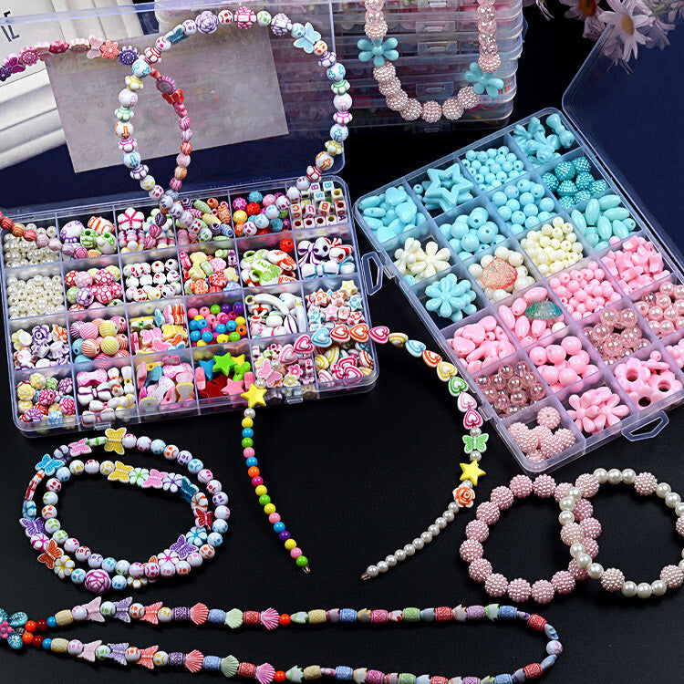 550 x DIY Creative Beads Charms Jewellery Making Arts Crafts Kit Supplies for Bracelets Necklaces