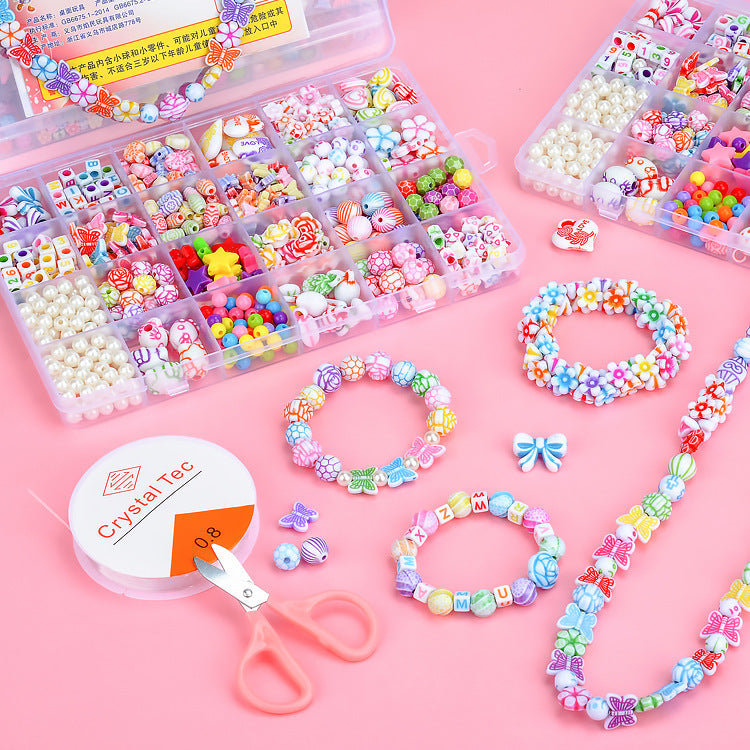 550 x DIY Creative Beads Charms Jewellery Making Arts Crafts Kit Supplies for Bracelets Necklaces