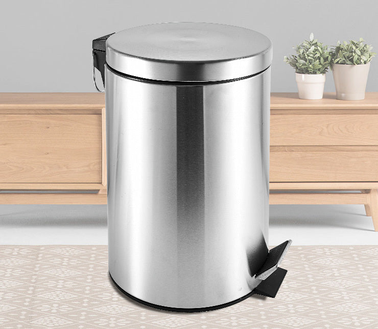 Stainless Steel Garbage Rubbish Bin with Pedal 12L