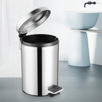 Stainless Steel Garbage Rubbish Bin with Pedal 12L