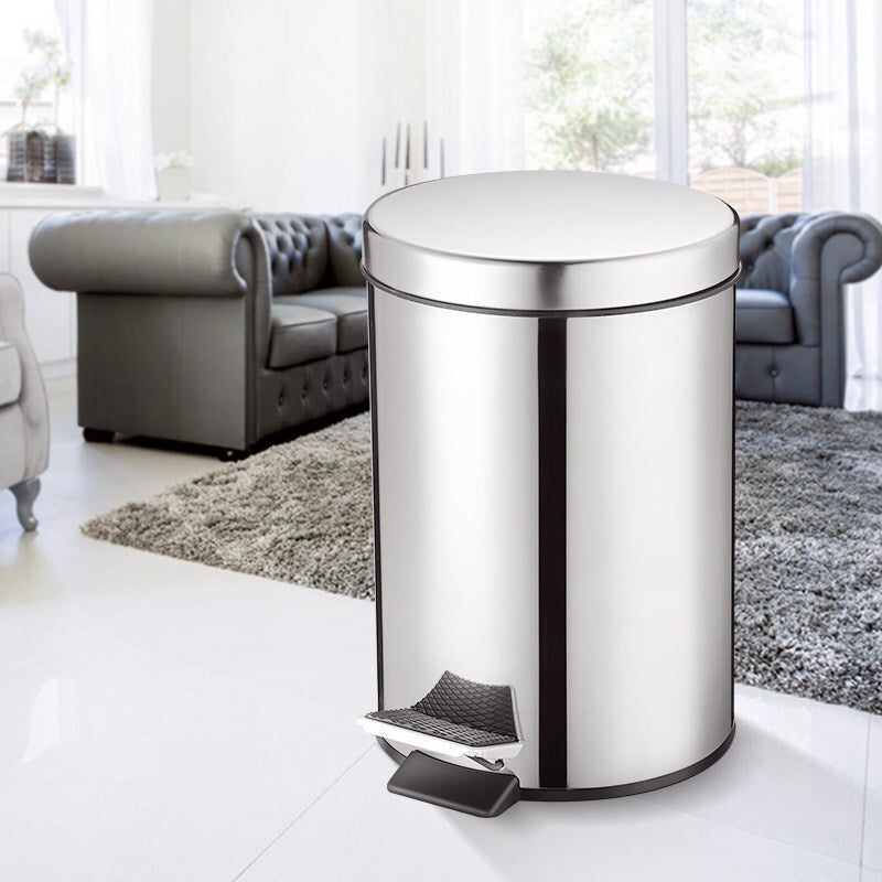 Stainless Steel Garbage Rubbish Bin with Pedal 8L