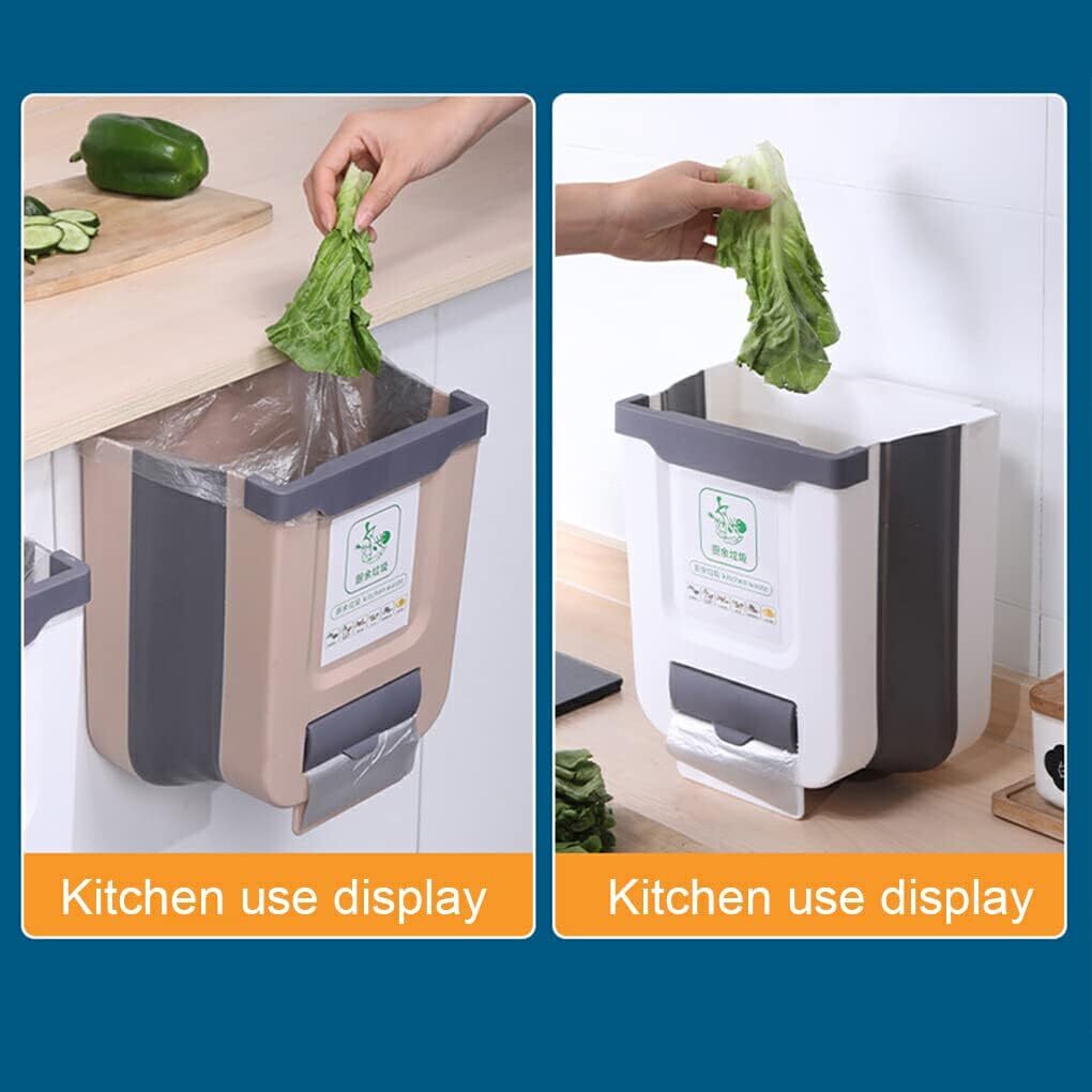 10L Hanging Foldable Kitchen Garbage Rubbish Bin Waste Organiser