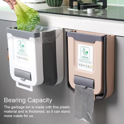 10L Hanging Foldable Kitchen Garbage Rubbish Bin Waste Organiser