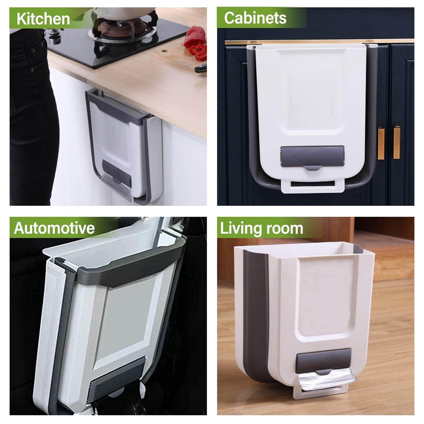 10L Hanging Foldable Kitchen Garbage Rubbish Bin Waste Organiser