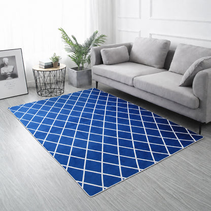 Large Blue Diamond Rug Carpet Mat (230 x 160)