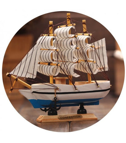 Classic Wooden Sailboat Mini Model Ship