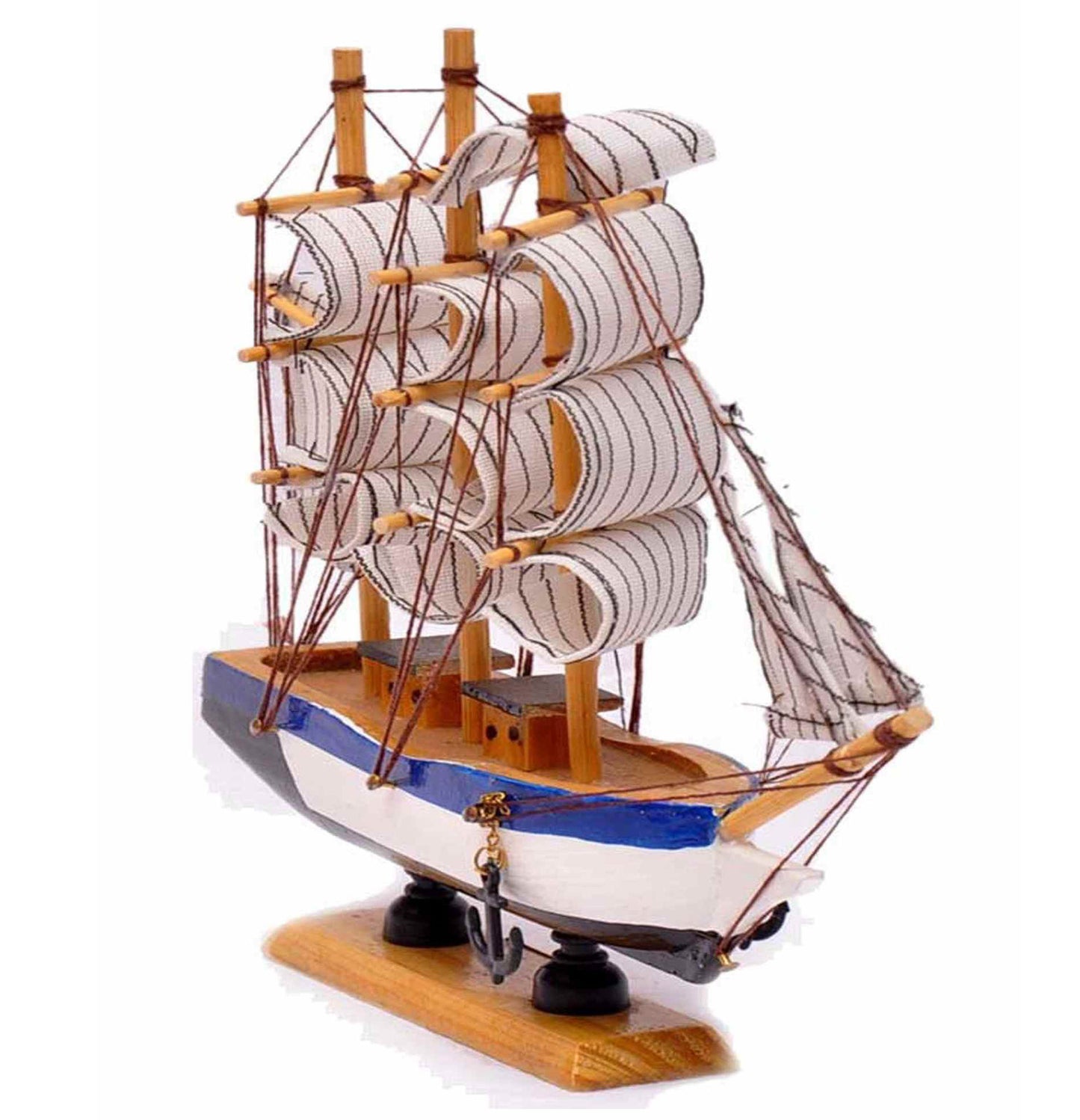 Classic Wooden Sailboat Mini Model Ship