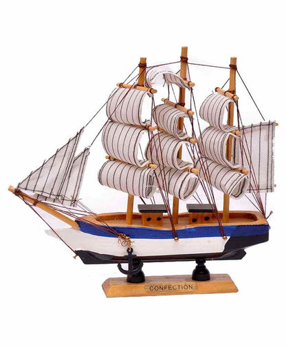 Classic Wooden Sailboat Mini Model Ship