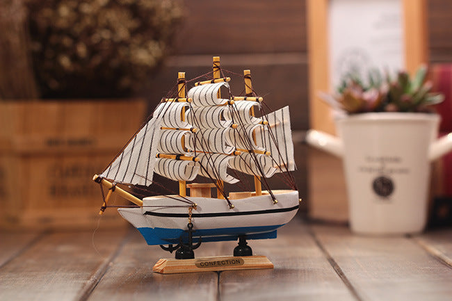 Classic Wooden Sailboat Mini Model Ship