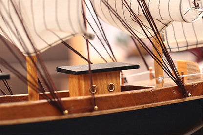 Classic Wooden Sailboat Mini Model Ship