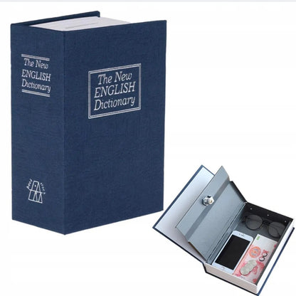 Dictionary Book Safe Security Box with Combination Lock (Navy)